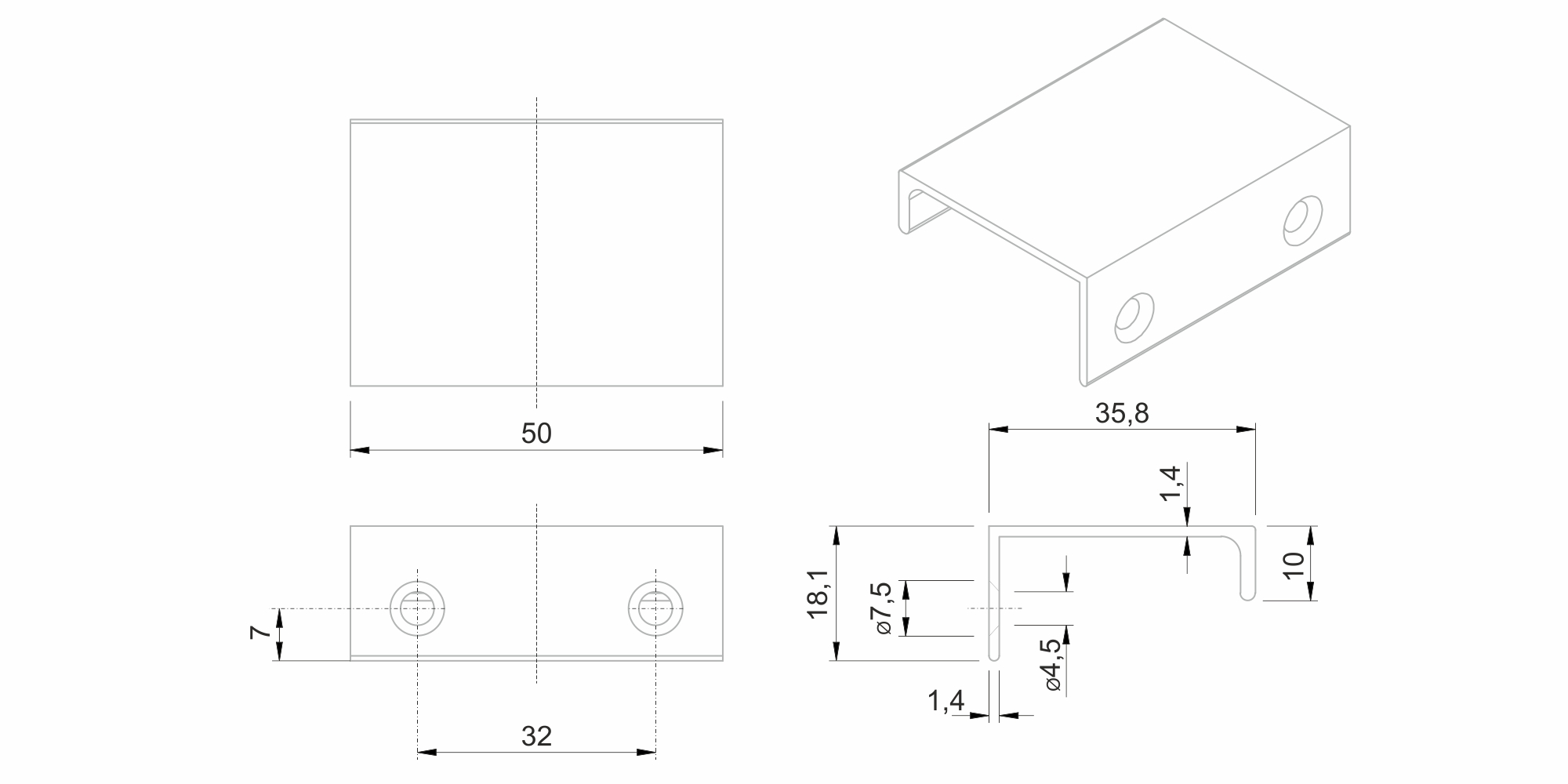 картинка Мебельная ручка RAY RT109SG.1/32 от магазина DFCH 