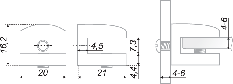 картинка Полкодержатель P512SN.2 от магазина DFCH 
