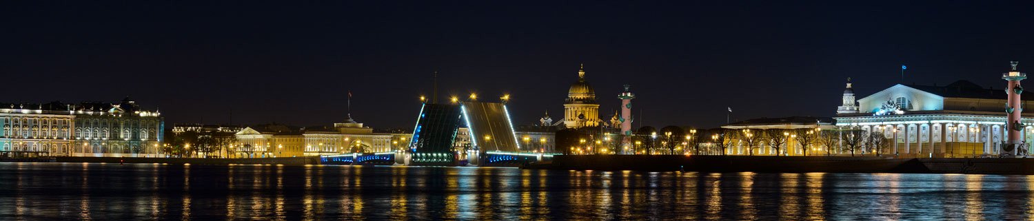 картинка Стеновая панель  Петербург ночной   2800*610*6 от магазина DFCH 