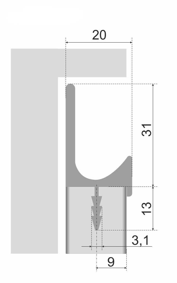 картинка Мебельная ручка L-LINE RP003SC.1/000/3000 от магазина DFCH 