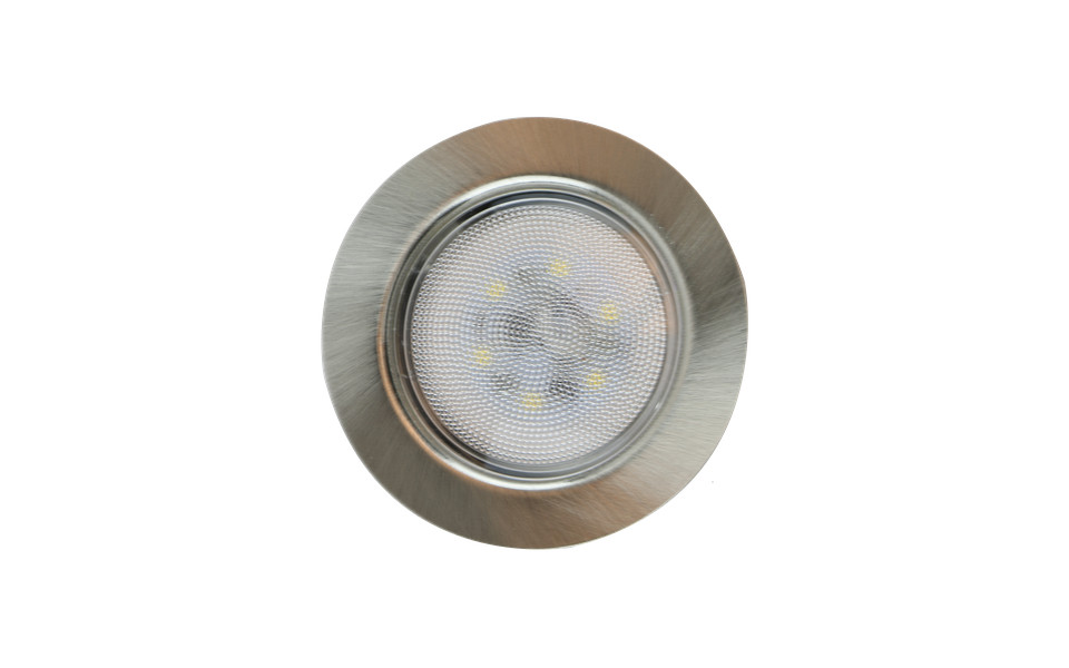 картинка Светильник светод. врезной (сатин ник.мат), FT9228 SN-WW 3000 тёпл.белый, с встр.драйвером, компл. от магазина DFCH 