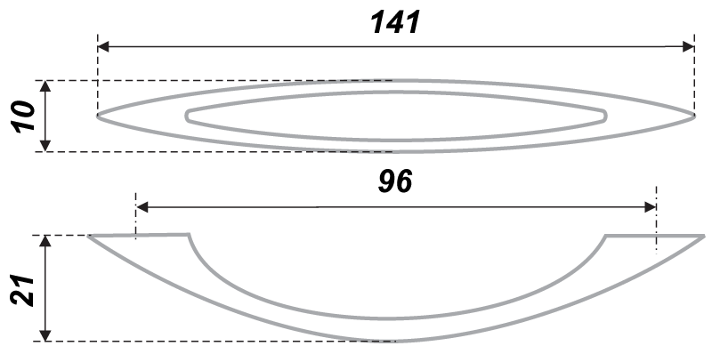 картинка Мебельная ручка RS019CP.4/96 от магазина DFCH 