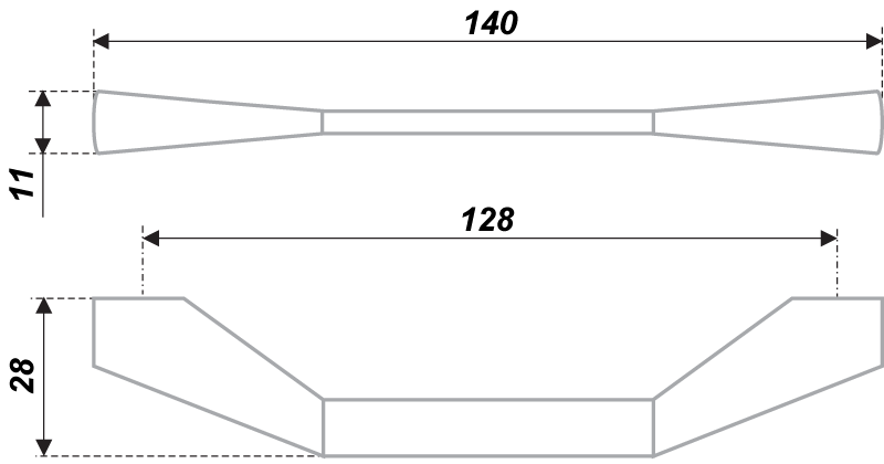 картинка Мебельная ручка RS186CP.4/128 от магазина DFCH 