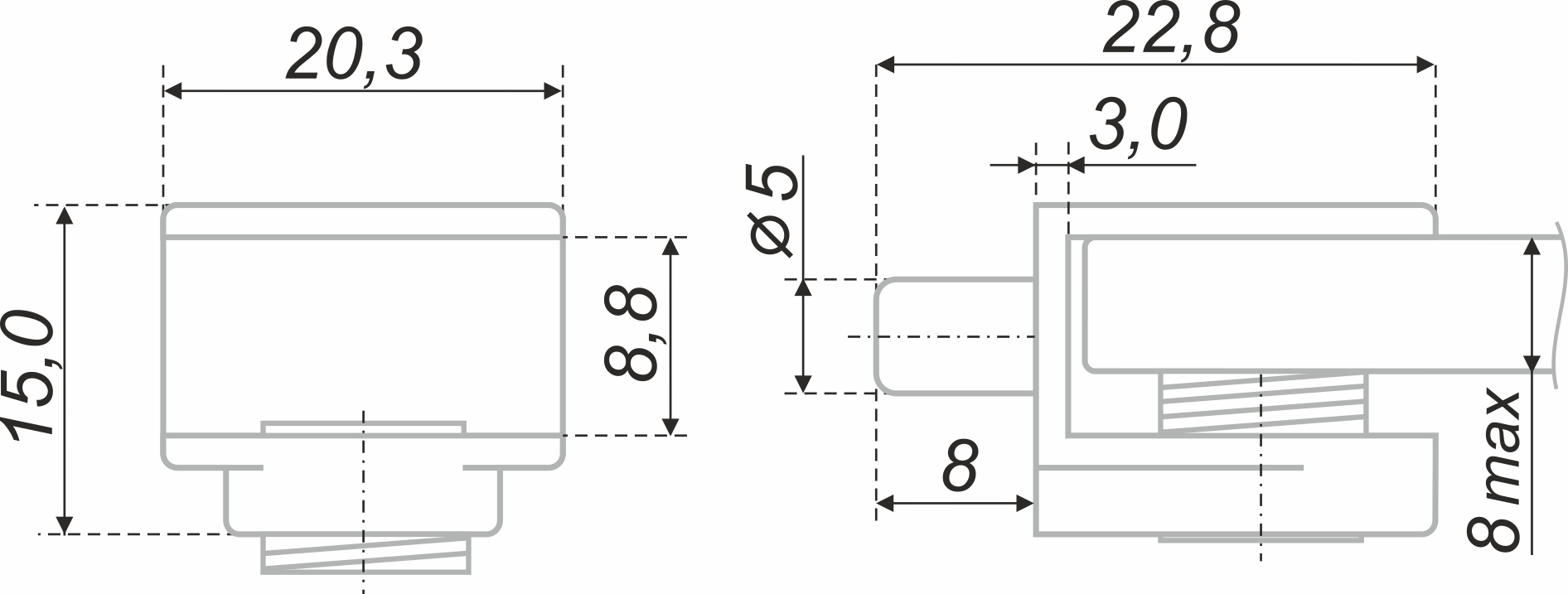 картинка Полкодержатель P401CP.60 от магазина DFCH 