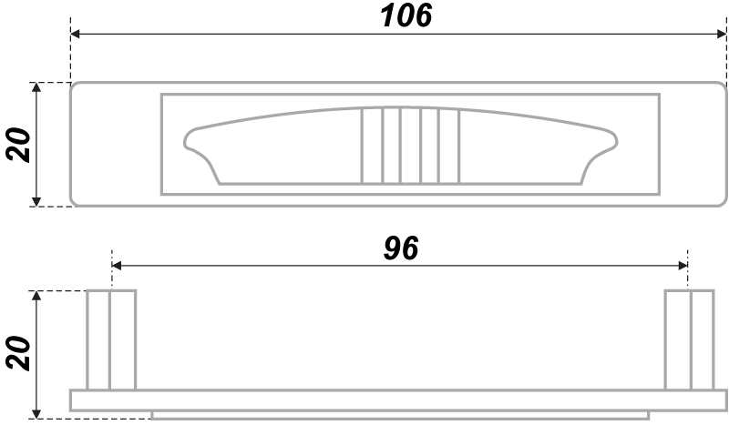 картинка Мебельная ручка RS404EAB.4/96 от магазина DFCH 