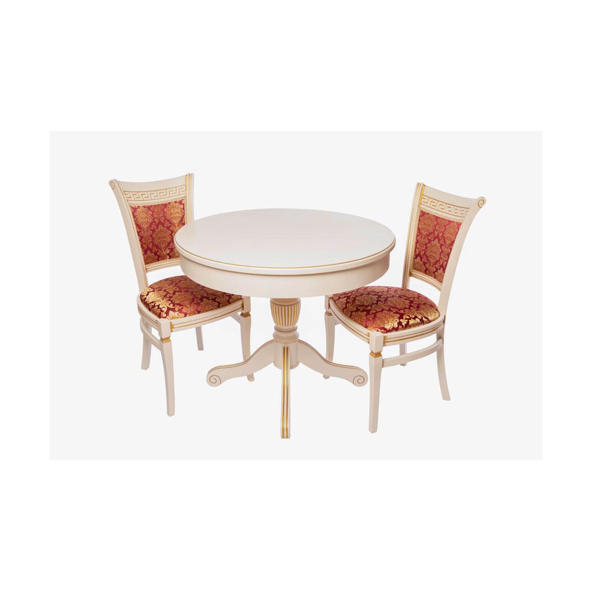 картинка Стол ФС 02.05 D=1000(1400)*760 (тон Art 13 резная нога) от магазина DFCH 