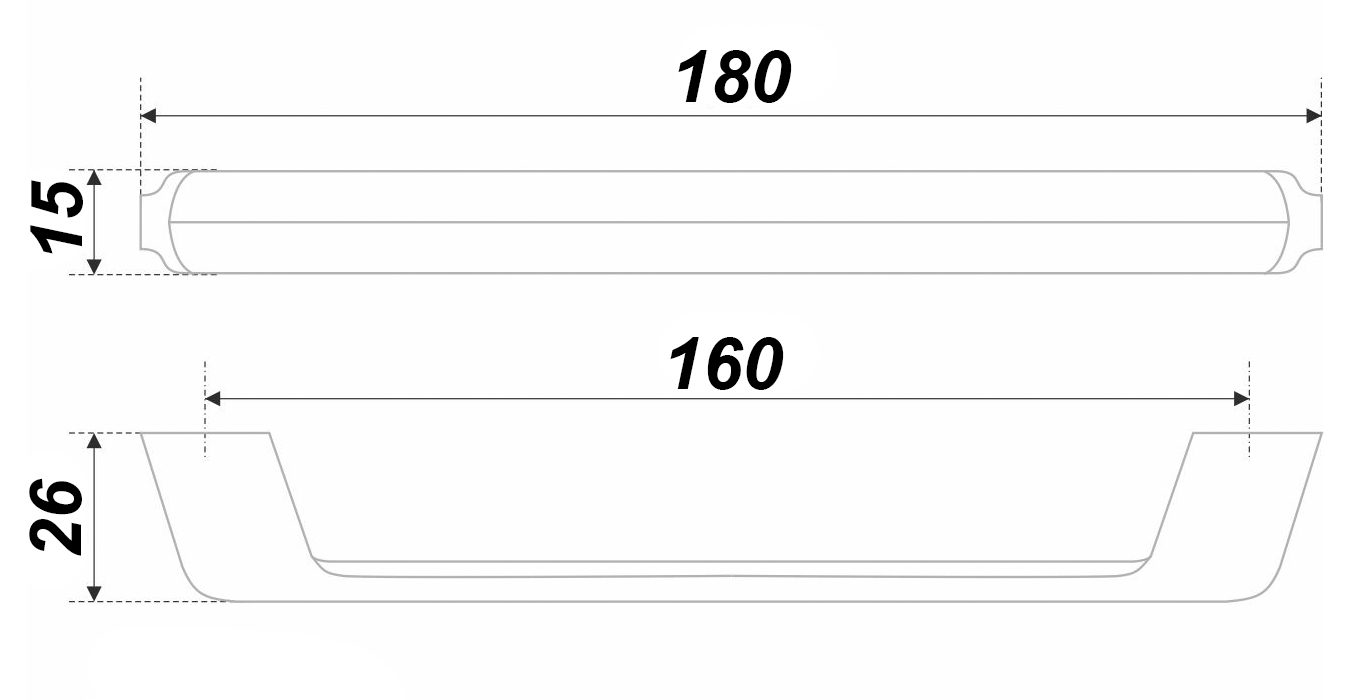картинка Мебельная ручка STEP RS196CP.4/160 от магазина DFCH 
