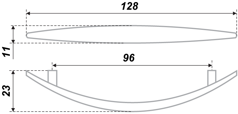 картинка Мебельная ручка RS014CP.4/96 от магазина DFCH 