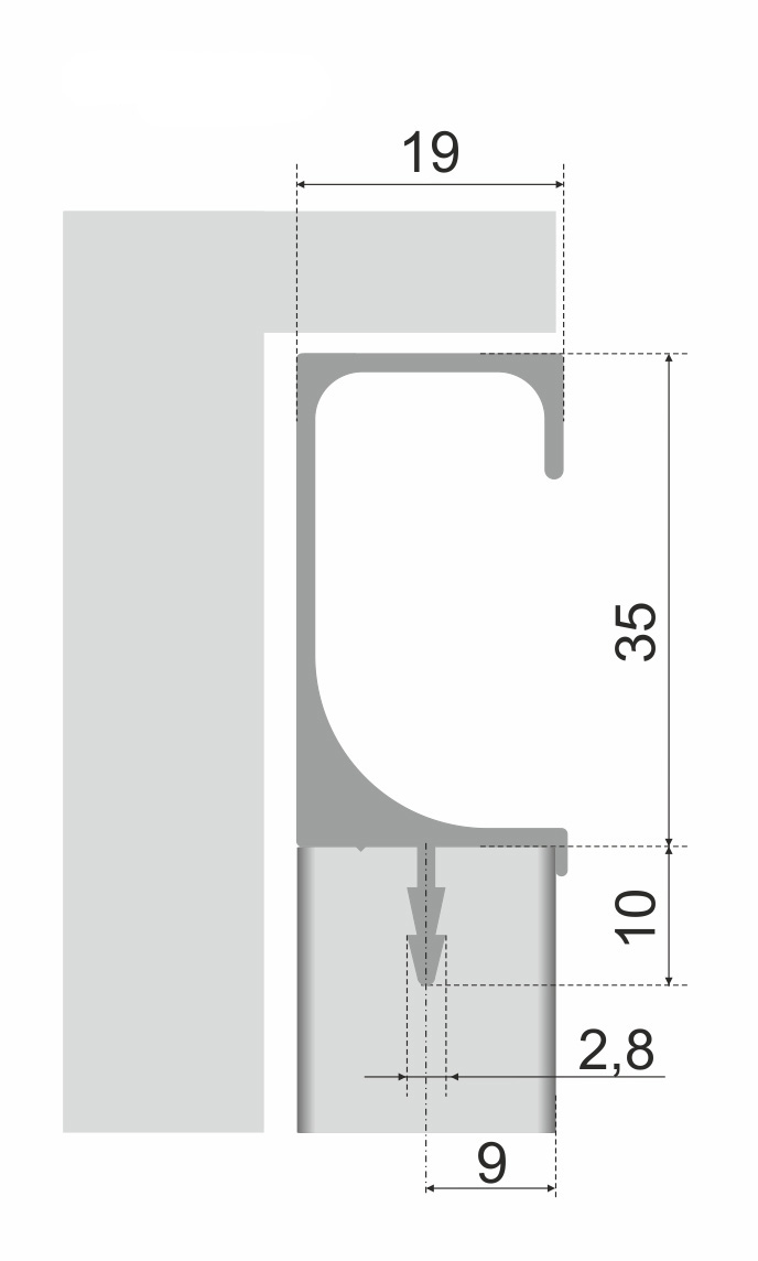 картинка Мебельная ручка С-LINE RP002SC.1/000/3000 от магазина DFCH 