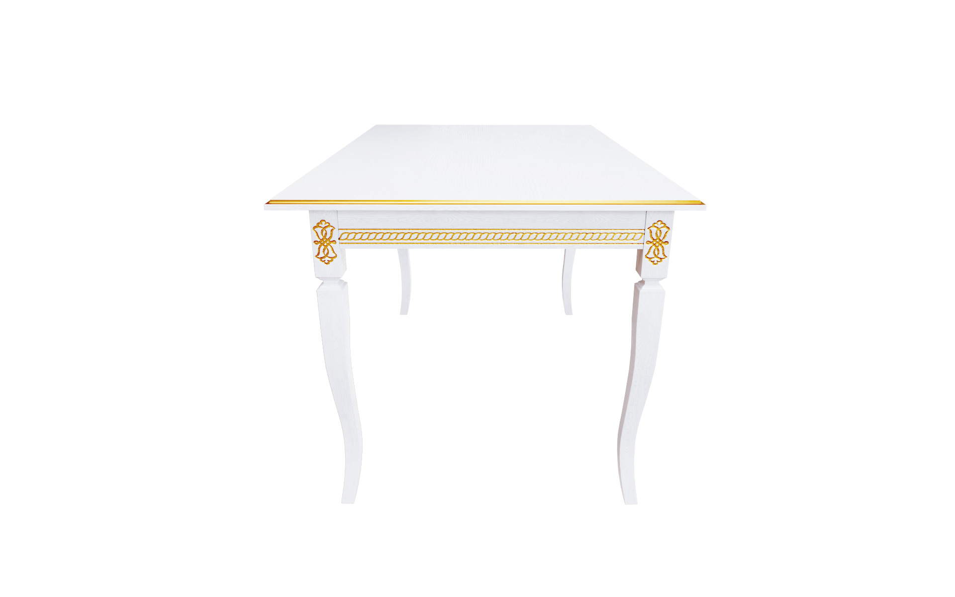 картинка Стол Империал 1500*900*765 (тон белый RAL9003 + патина золото) от магазина DFCH 