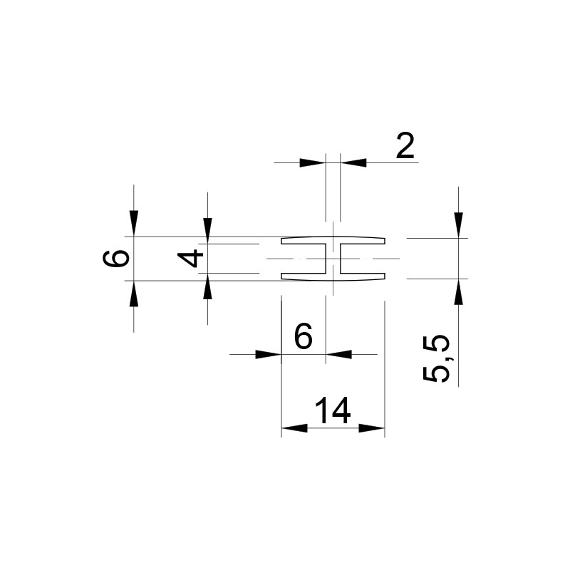 картинка Профиль для соединения ДВП 3,5 *2000мм БЕЛЫЙ от магазина DFCH 