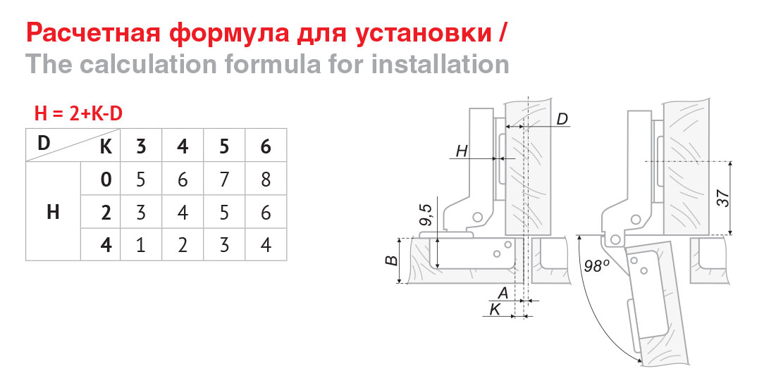картинка Мебельная петля H402B21/1330 от магазина DFCH 