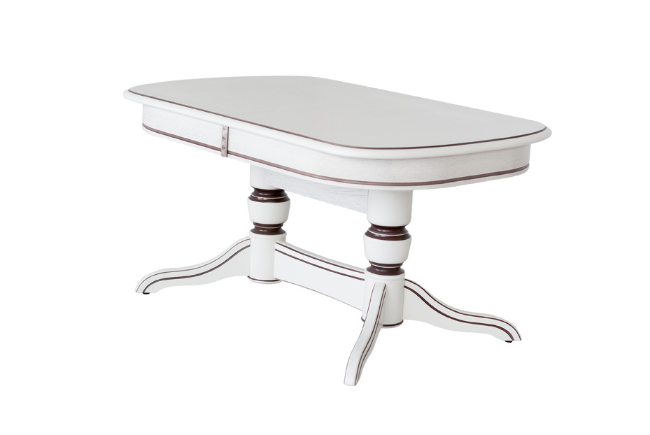 картинка Стол Лира-4 (трансформер) 1250(1600)*800*620(780) с патиной (тон 1 с коричневой патиной) от магазина DFCH 