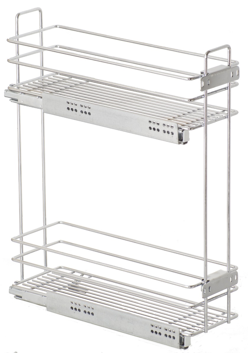 картинка *Бутылочница 2-х ур. ЮММ Квадро Hettich, база 200мм (150х450х530) с бок.кр.,с рег.фас., c дов. (110) от магазина DFCH 