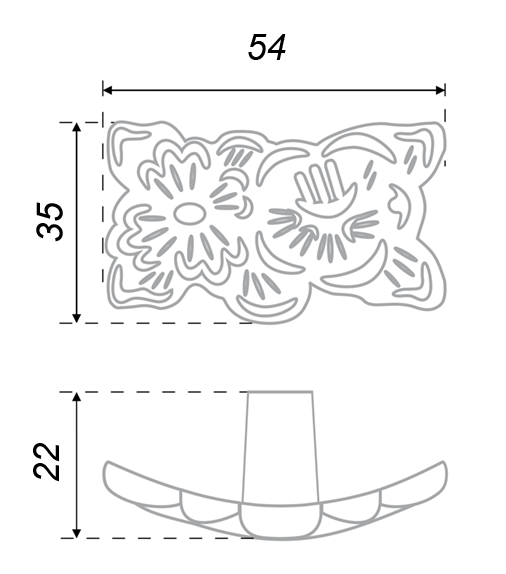 картинка Мебельная ручка LACE RC088CP/W.4 от магазина DFCH 