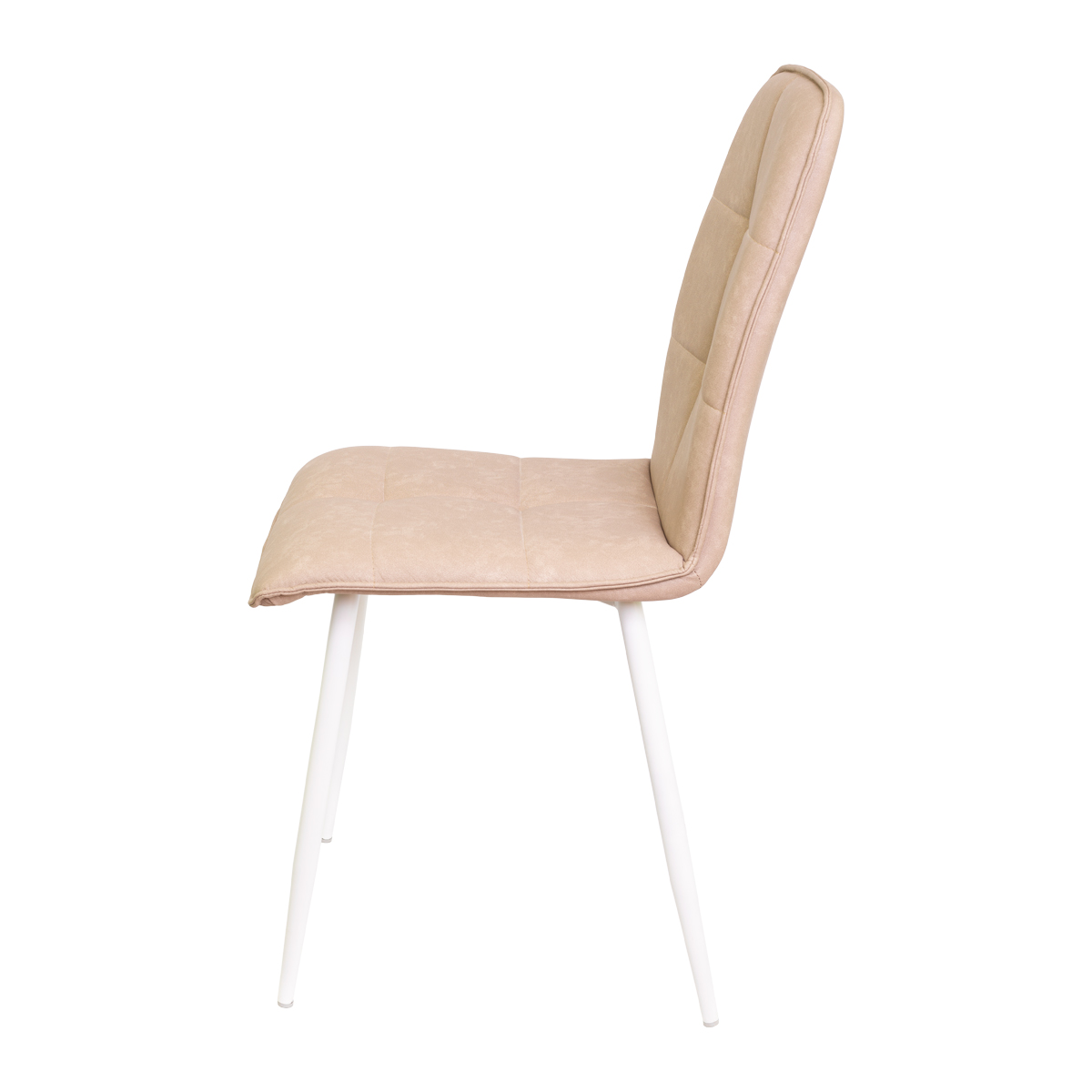 картинка Стул Пежо (арт.002) каркас муар черный (каркас белый 9016 матовый к/з капучино) от магазина DFCH 