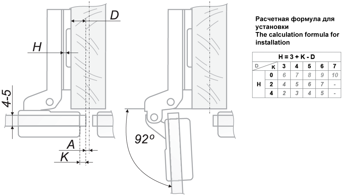 картинка Мебельная петля H500B/0412 от магазина DFCH 
