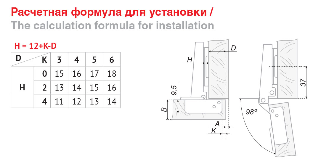 картинка Мебельная петля H402A21/1310 от магазина DFCH 
