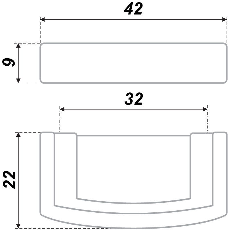 картинка Мебельная ручка RS402BAZ.4/32 от магазина DFCH 