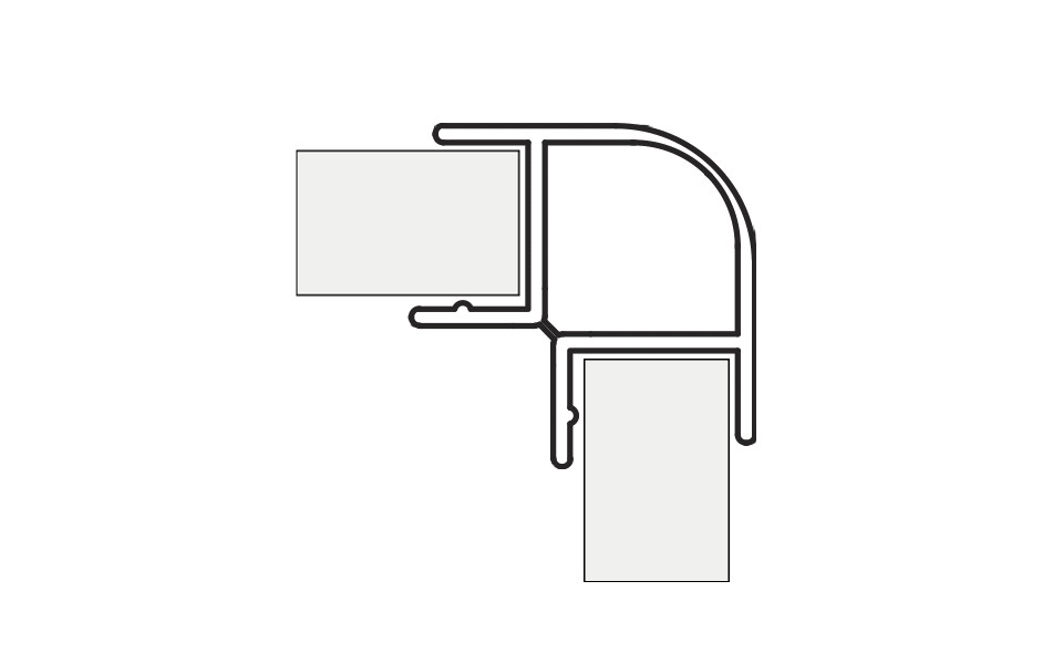 Угловое соединение 90* L=1м (ваниль) №10 универсальное купить по цене от  в Петербурге и Москве
