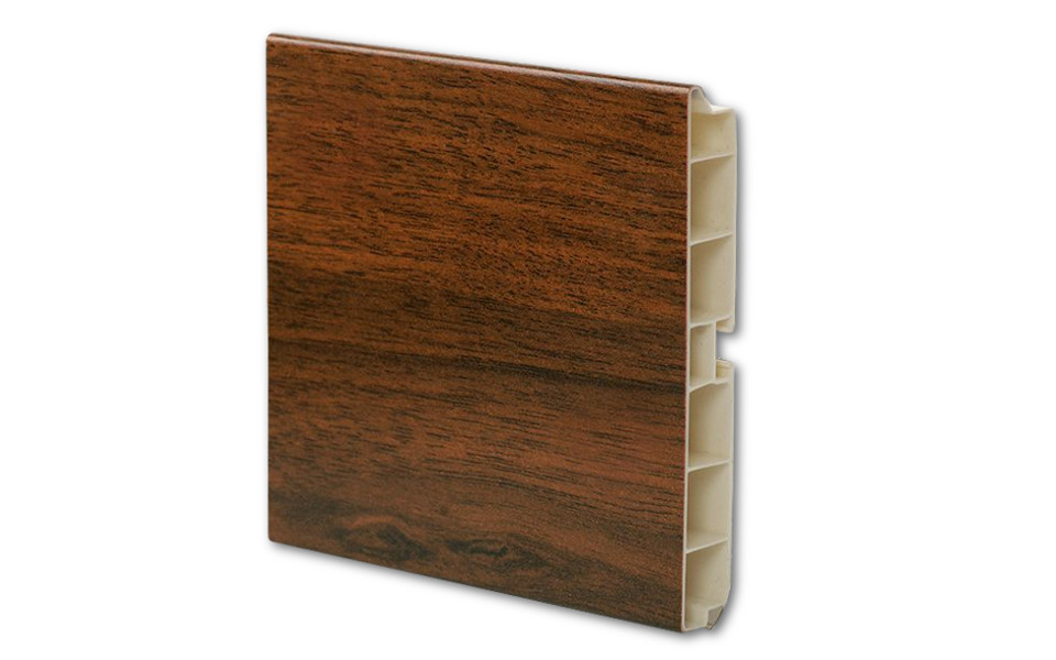 Цоколь пластиковый 4000*100*14 орех тёмный (№9) купить по цене от  в Петербурге и Москве
