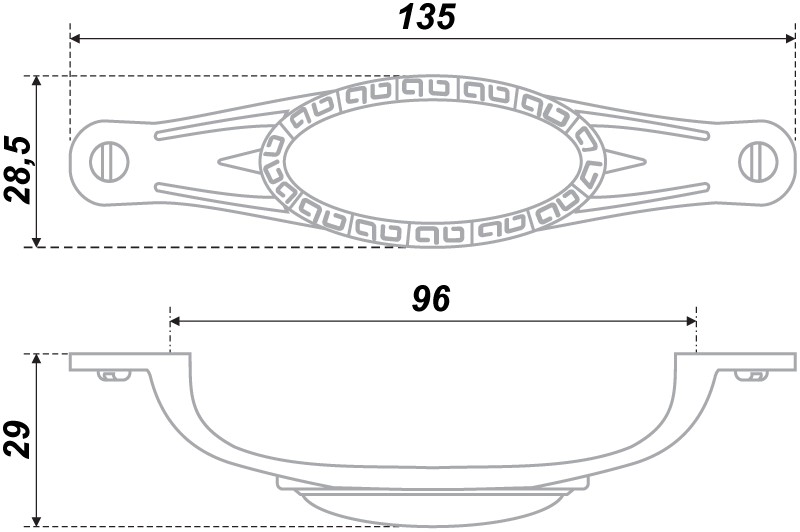 картинка Мебельная ручка RS415BAZ.4/96 от магазина DFCH 