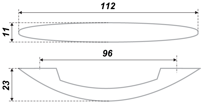 картинка Мебельная ручка RS011GP.3/96 от магазина DFCH 