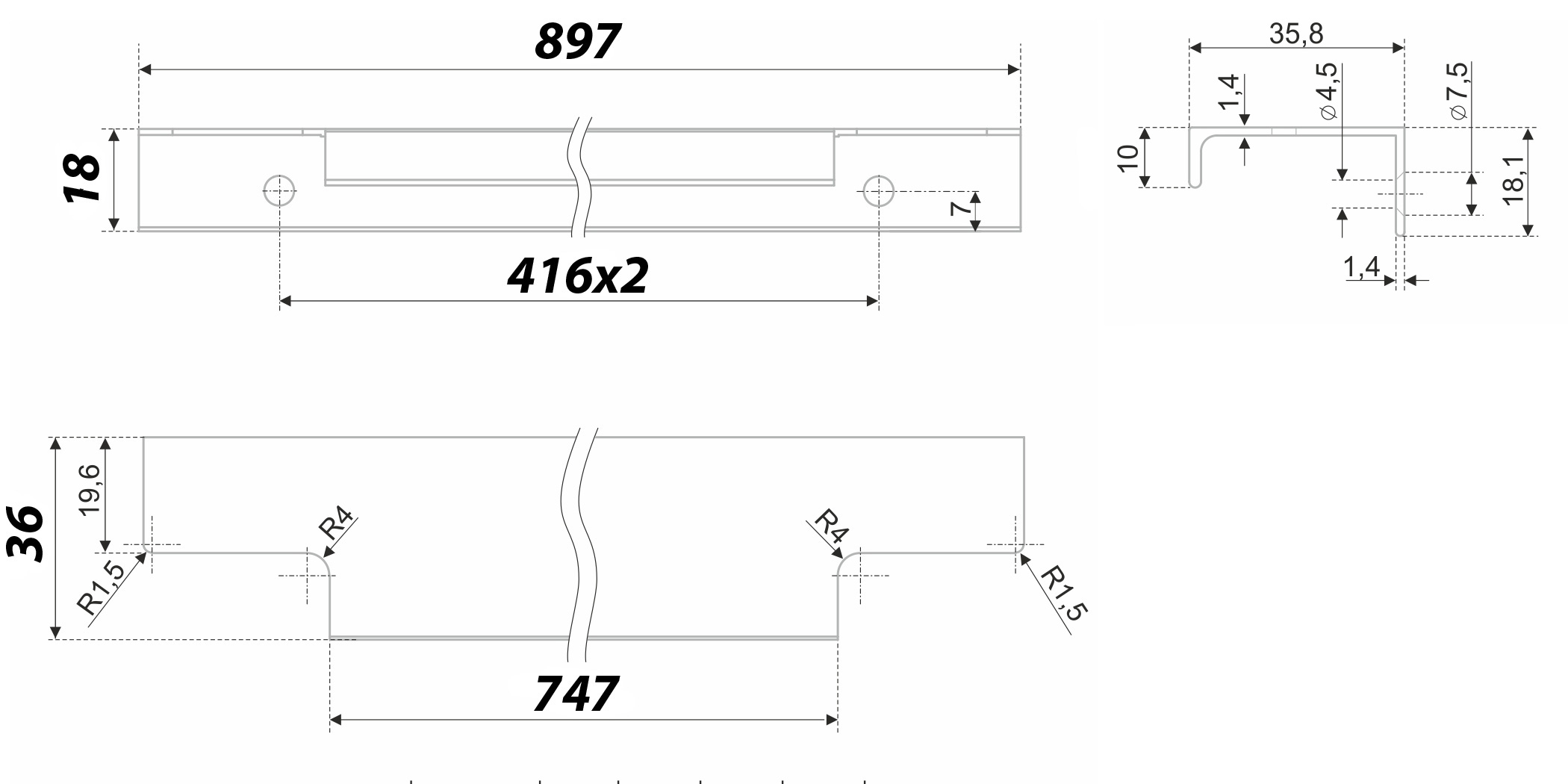 картинка Мебельная ручка RAY RT109SST.1/000/900 от магазина DFCH 