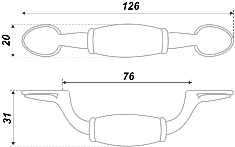 картинка Мебельная ручка RS109AB.4/76/W01 от магазина DFCH 